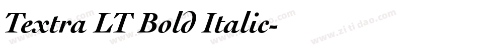 Textra LT Bold Italic字体转换